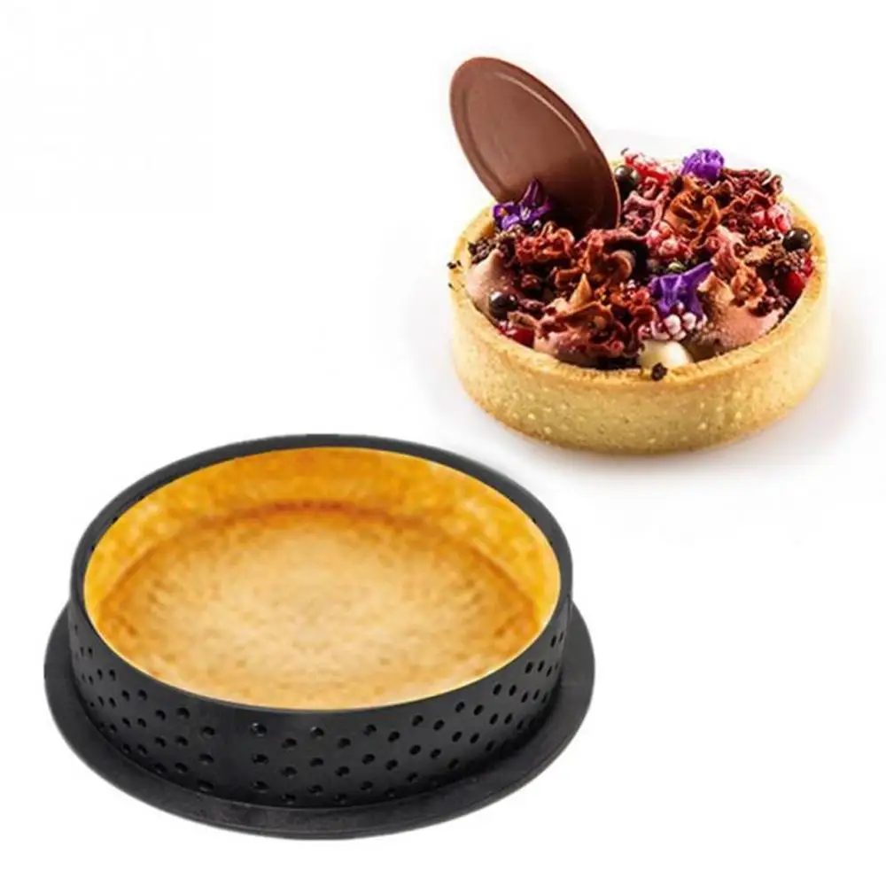

8pcs DIY Tart Ring Mold Cake tools French Dessert Bakeware Cutter Round Shape Decorating Tool Perforated Mousse Circle Dropshipp