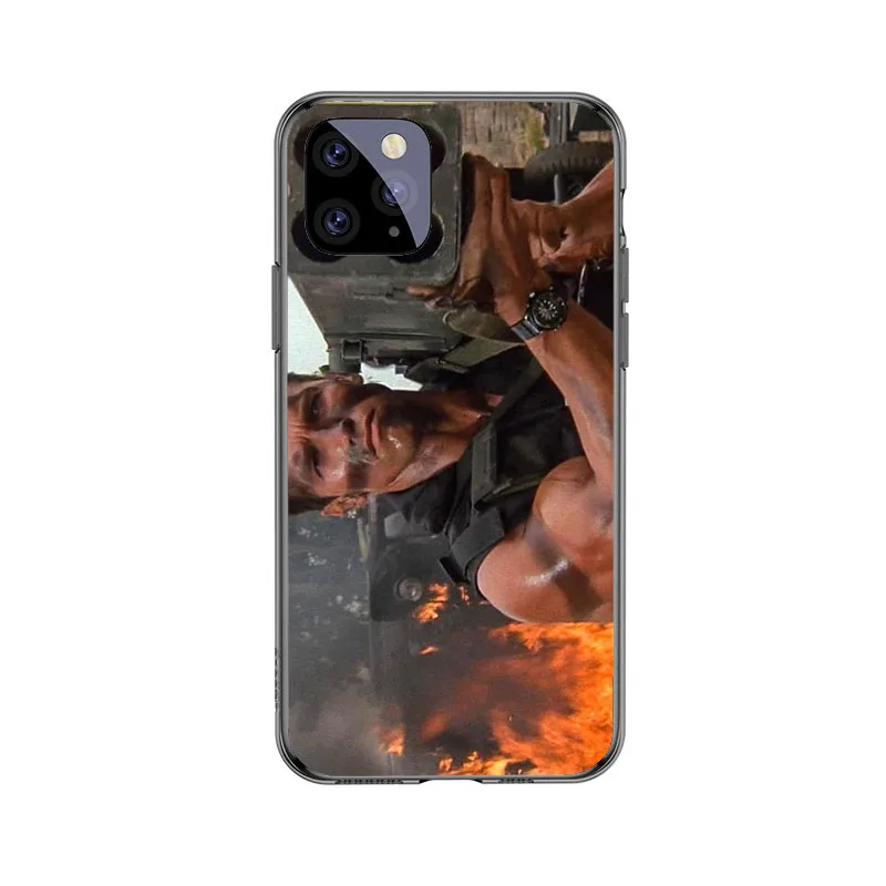 TPU Мягкий силиконовый чехол Arnold schwarzenegger из ТПУ для iPhone 11 Pro MAX movie Commando 1985 Poster - Цвет: TPU