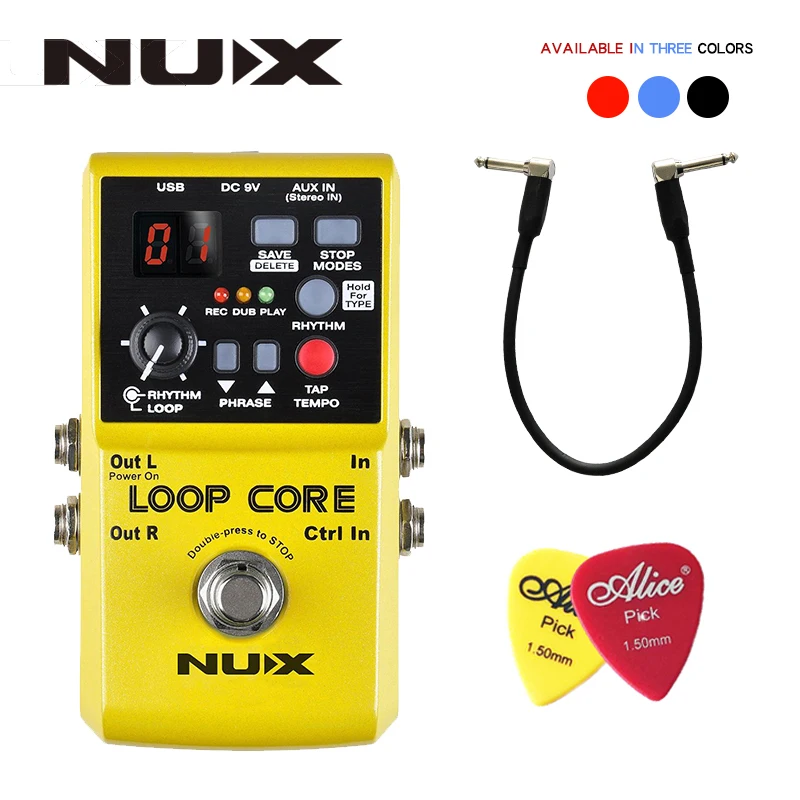 Педаль для гитарных эффектов NUX Loop Core Looper время записи 6 часов 99 пользовательских