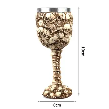 

BearPaw Grinning Skull Wine Goblet with Stainless Steel Liner