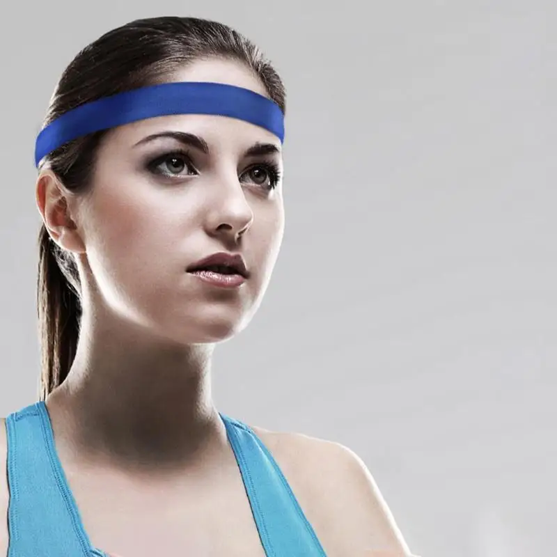 Спортивная повязка для головы Sweatband эластичные противоскользящие впитывающие Налобные повязки Силиконовые Йога Спортивный напульсник бег Футбол HairBand