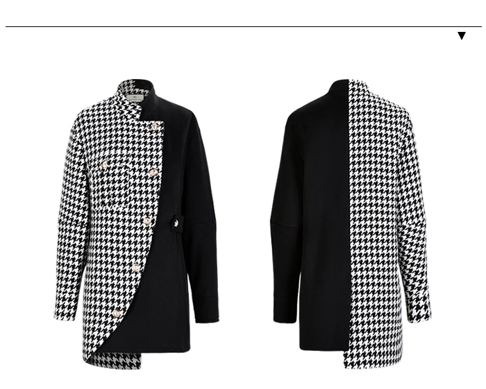 AEL Асимметричный Блейзер, повседневная шерстяная куртка, пальто, Осень-зима, модная женская одежда, новинка