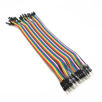 

1lot =40pcs 10cm 2.54mm 1pin 1p-1p male to male jumper wire Dupont cable for In Stock