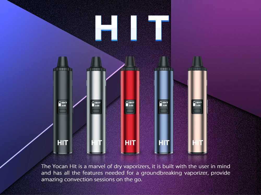 Original Yocan Hit With 1400mAh Battery Magnetic Mouthpiece OLED Display Ceramic Heating Coil