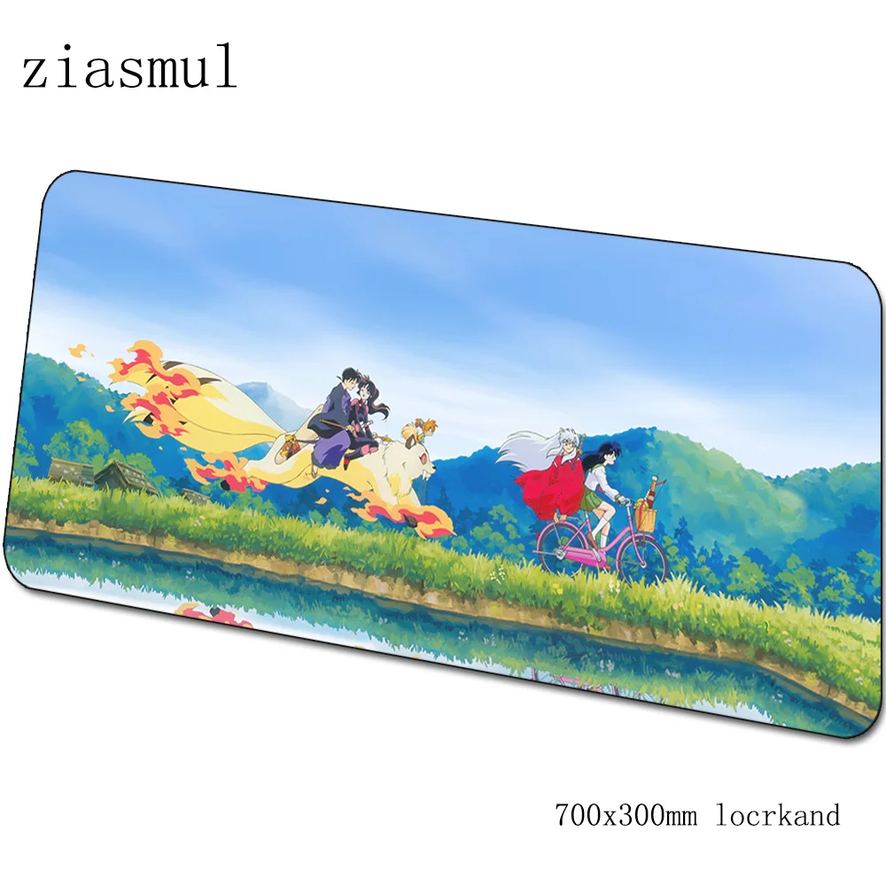 Inuyasha коврик для мышки с аниме мультяшный компьютерный коврик 700x300x3 мм игровой коврик большой красочный Коврик для мыши Клавиатура Игры pc gamer стол - Цвет: pattern 1