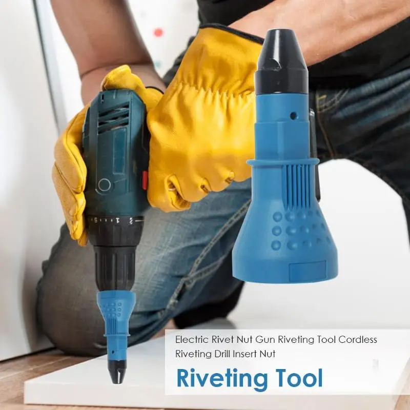 

Electric Rivet Nut Gun Riveting Tool Cordless Riveting Drill Insert Nut