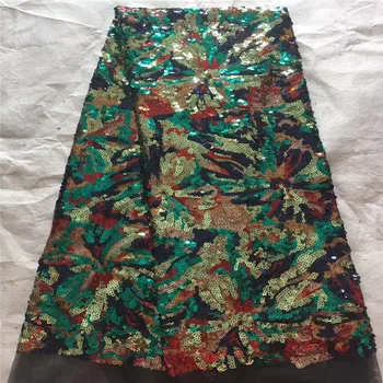

Multicolor Lace Fabric with Sequins French Tulle Mesh Lace High Quality Sequins Lace Fabrics for Bridal Lace Materials