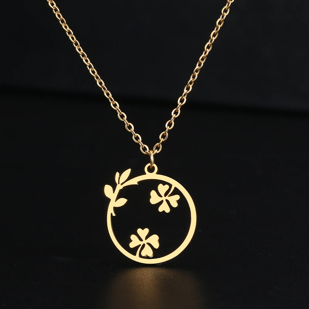 Real 14K Solid Gold Celtic Four Leaf Clover Pendant, Personalized Four Leaf Clover  Necklace, Lucky Clover Charm Jewelry, Celtic Knot Symbol - Etsy