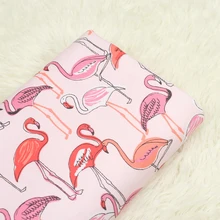 Чистый хлопок, простой тканевый светильник, Розовый фламинго, с принтом, хлопковая ткань, сделай сам, для шитья, стежка, хлопковый материал для текстильного платья