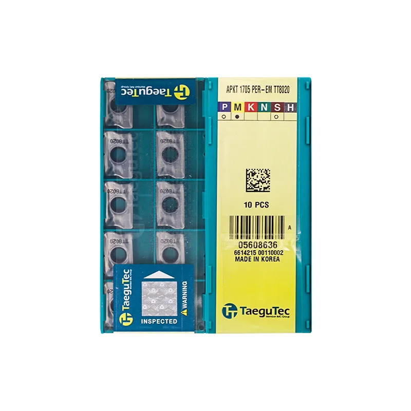 

Оригинальные твердосплавные вставки для фрезерной головки TT8020 APKT1705PER-EM для стали
