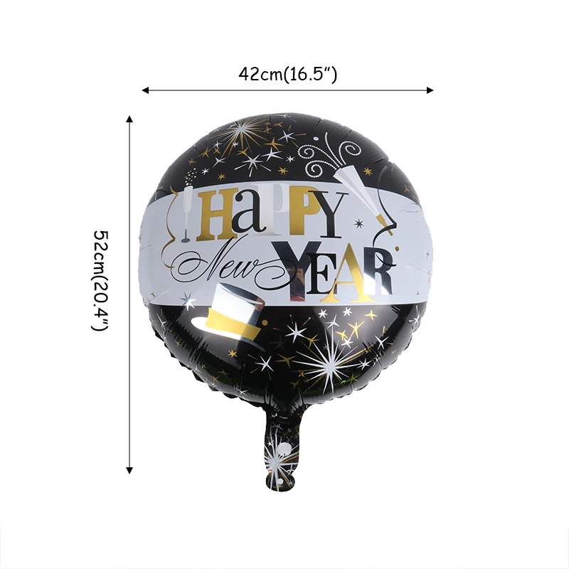 Вечерние бутылки для украшения счастливого Нового года Звездные воздушные фольгированные шары фоторамка реквизит новогодние вечерние топперы для торта - Цвет: 1pcs balloon