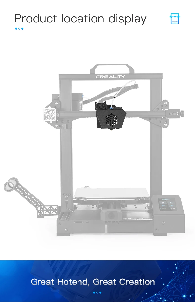 3D Printer Parts For CR-6 SE Assembled 1.75mm Full Extruded Hotend Kit For CR6 SE Printer Extruder Nozzle 3D Printer Accessories printhead for printer