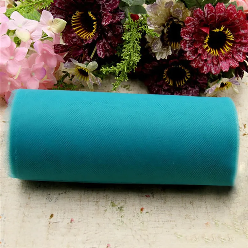 Arranged tablecloth tulle dress up wedding car tulle new multi-color table skirt tutu tulle tablecloth wedding dressing 30S16 (7)