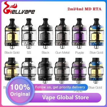 

NEW Original Hellvape MD RTA 2ml/4ml Capacity Turntable Swap Tank for MTL /DTL Vaping 24mm E-cig RTA VS ZEUS X / Dead Rabbit RTA