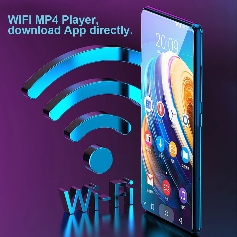 Online JWD orginial WIFI Bluetooth reproductor MP4 MP3 MP5 reproducción de música IPS pantalla táctil completa 5,0 pulgadas