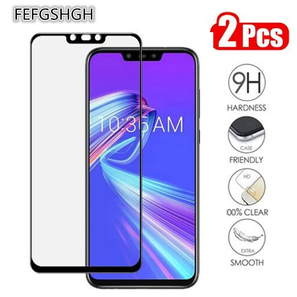 

2 Packs Full cover Tempered Glass For Asus Zenfone Max M2 ZB633KL Screen Protector 9H Phone Protective Glass On ASUS ZB633KL
