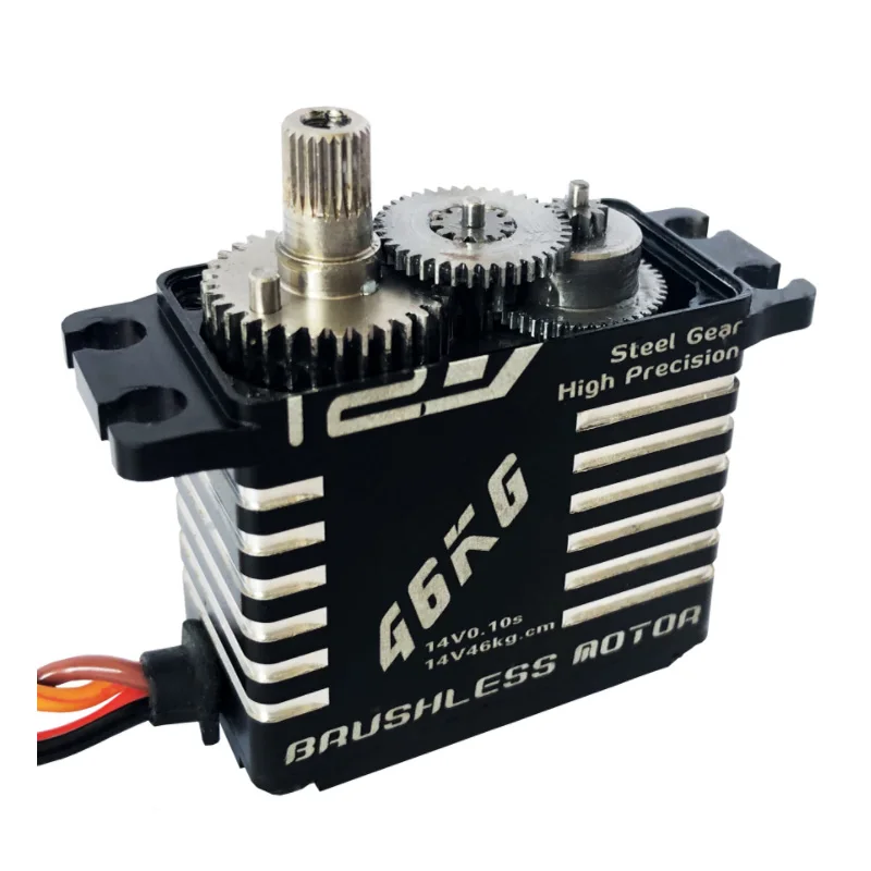 JX Servo BLS-12V7146 46KG12V HV стальная шестерня полный CNC алюминиевый корпус цифровой стандартный сервопривод водонепроницаемый для RC робот 1/5 автомобиль Heli