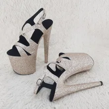 

Leecabe 20cm/ 8inches PU Upper lady sexy high heel sandals pole dance shoes