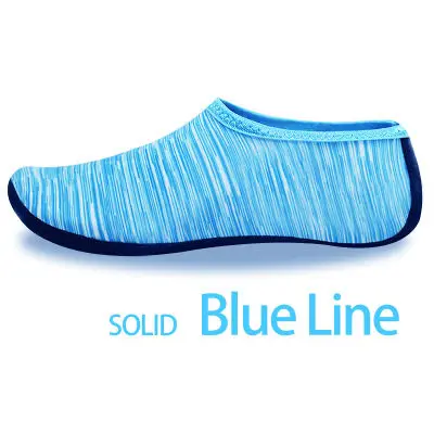 Мужская и Женская водонепроницаемая обувь для плавания с принтом носков; цветные летние пляжные кроссовки; носки; тапочки для мужчин и женщин - Цвет: Blue lines sock