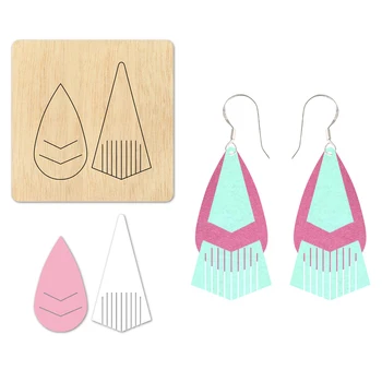 

Tassel Earring DIY wooden mold die cutting & Wooden dies Regola Acciaio Die Misura 2019 New Design