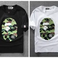 Ba pe футболка baithing Ape Basic TEE Футболка с коротким рукавом и круглым вырезом унисекс