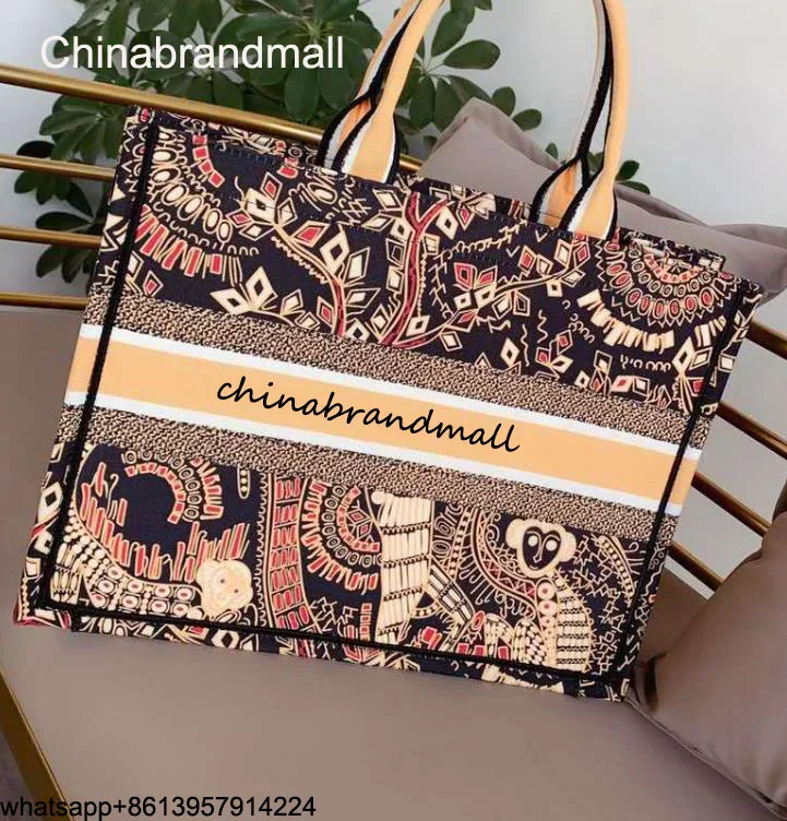 

Luxury Brand Women Canvas Designer Book Tote Shoulder Bag High Quality Letters Print embroidery Female Casual Shopping Handbag