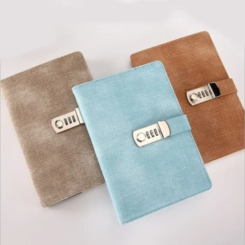

2020 Weeks Diary Texture Notebook Password Lock Notebooks Leather Notepad Agenda Month Planner School Stationery