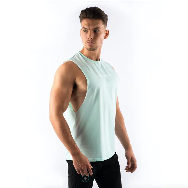 Брендовая быстросохнущая одежда, майка для бодибилдинга и тренажерного зала, Мужская Новая рубашка без рукавов для фитнеса, Хлопковая мужская майка, модный жилет