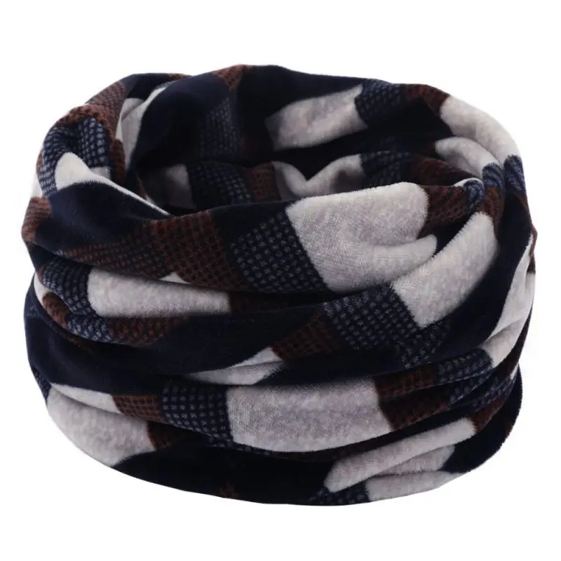 Мягкий теплый зимний наружный ветрозащитный Теплый шарф-петля, плотный шарф-бесконечность