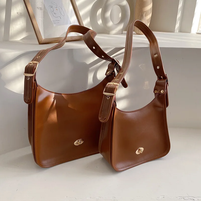 

New Arrival Textured Vintage WOMEN'S Bag 2019 Autumn And Winter New Style Fashion Black Shoulder Bag Versatile Glorious Shoulder