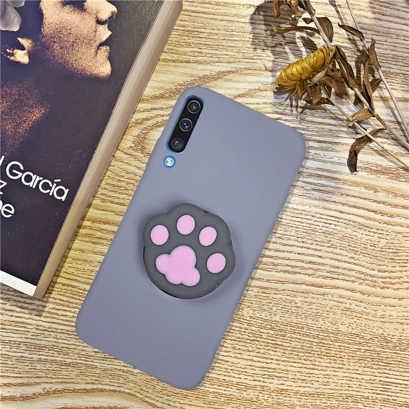 3D силиконовый чехол с мультяшным рисунком для телефона samsung Galaxy A50 A30 A40 A20 A10 A70 A60 A80 A7 A8s милая мягкая задняя крышка с подставкой - Цвет: 08