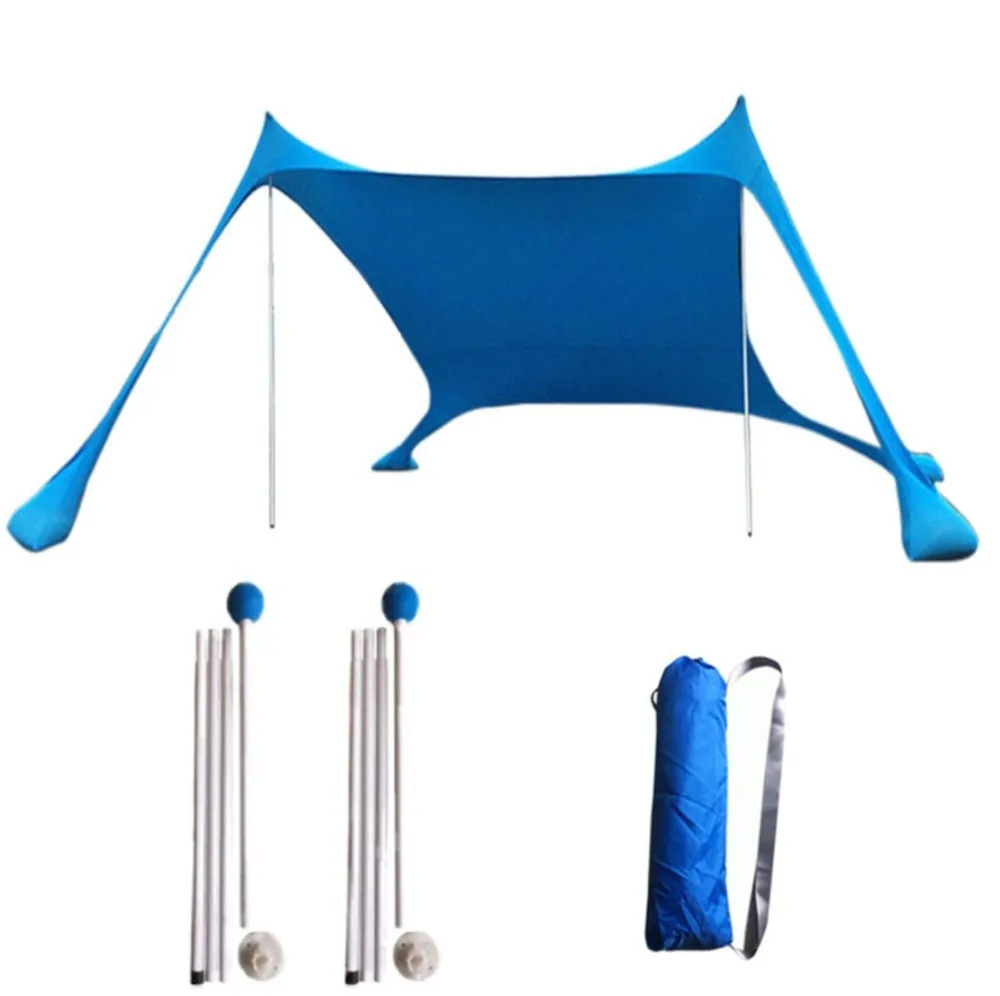 210X210 см портативная Пляжная Палатка Защита от ультрафиолета открытый летний пляжный зонт идеальный навес солнцезащитный HW182 - Цвет: Blue