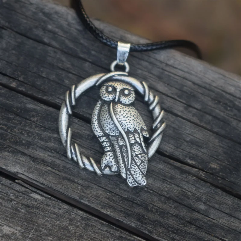 Ожерелье в виде совы с пентаграммой и Луной Norse Celtics | Украшения аксессуары
