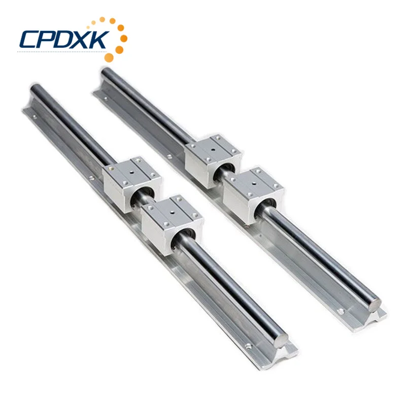 CNC 2 sztuk SBR przewodnik 16mm długość szyny liniowej 1000mm wsparcie okrągły szyna prowadząca + 4 sztuk SBR16UU blokujący przesuwanie się do części CNC