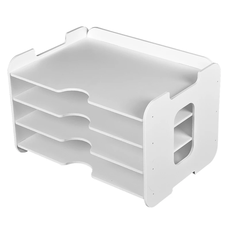 Office Desktop Accessories Organizer Desk File with 3 Paper Trays for Shelf Storage |