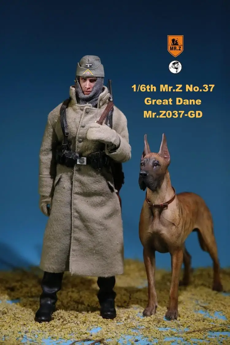 

1/6 Scale Pet Dog Model Mr.Z MRZ037 The German Great Dane(all 6 colors) for 12 inches Action Figure Accessories Collections