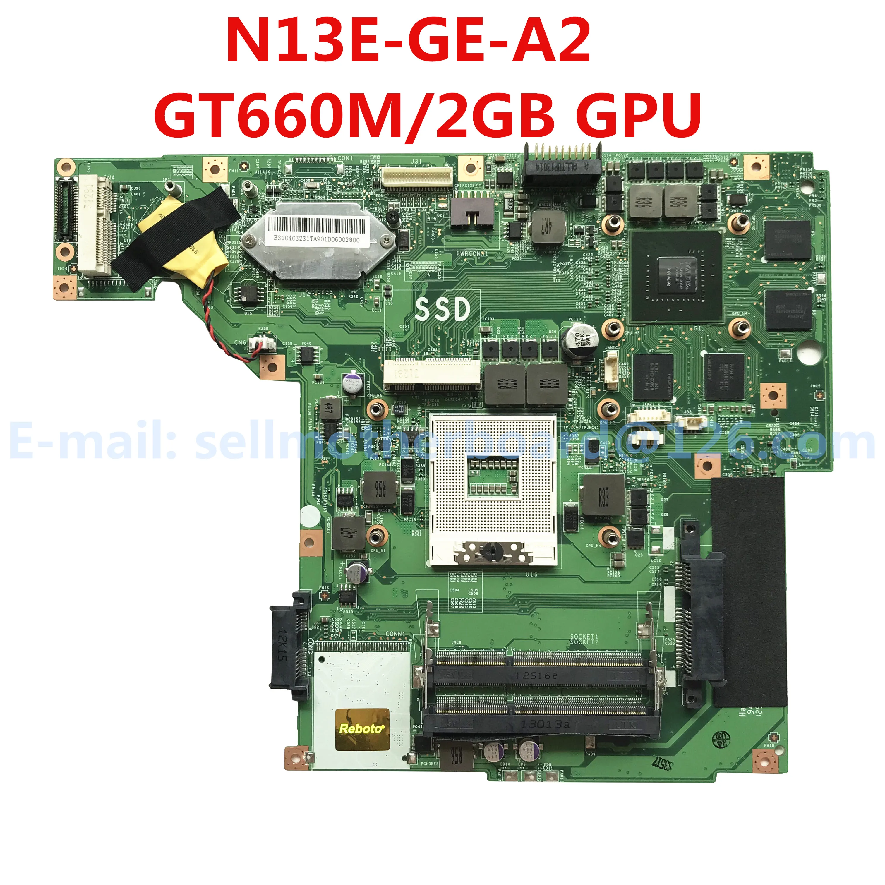 Оригинальная материнская плата для ноутбука MSI GE70 HM76 MS-17561 DDR3 PGA 989 N13E-GE-A2 GT660M/2 GB GPU протестированная Быстрая