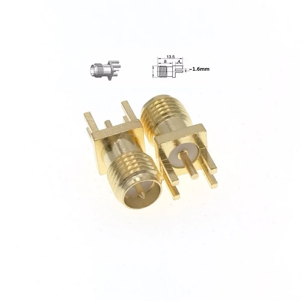 10pcs RP SMA Female Jack Solder PCB Clip Edge Mount RF Adapter