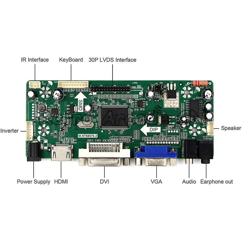 US $108.69 LCD TV Controller Driver Board DIY Kit LVDS Monitor Screen Driver Set HDMI DVI VGA Audio Input Fit 17 19 inch 12801024