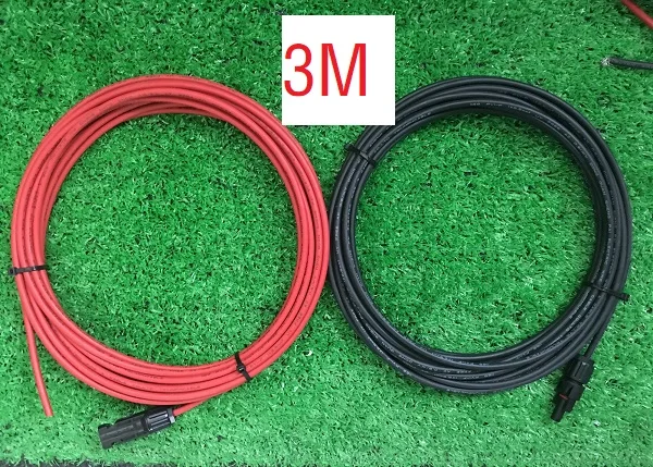 2.5mm2(14AWG) 3m 1 пара Панели Солнечные фотоэлектрические кабель Медный провод черный и красный цвета с MC4 разъем солнечный PV кабель 6/4/2,5 мм - Цвет: 2.5mm2(14AWG) 3m