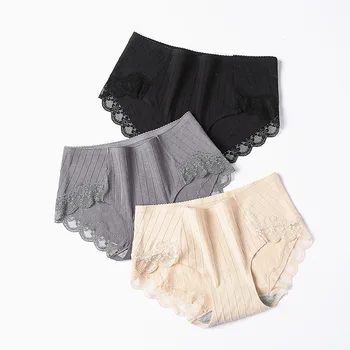 

NEW Panties 5 Pcs/LOT Women Sexy Lingerie Lace Underpants Breathable Underwear Female Solid Ladies Briefs CLX 612