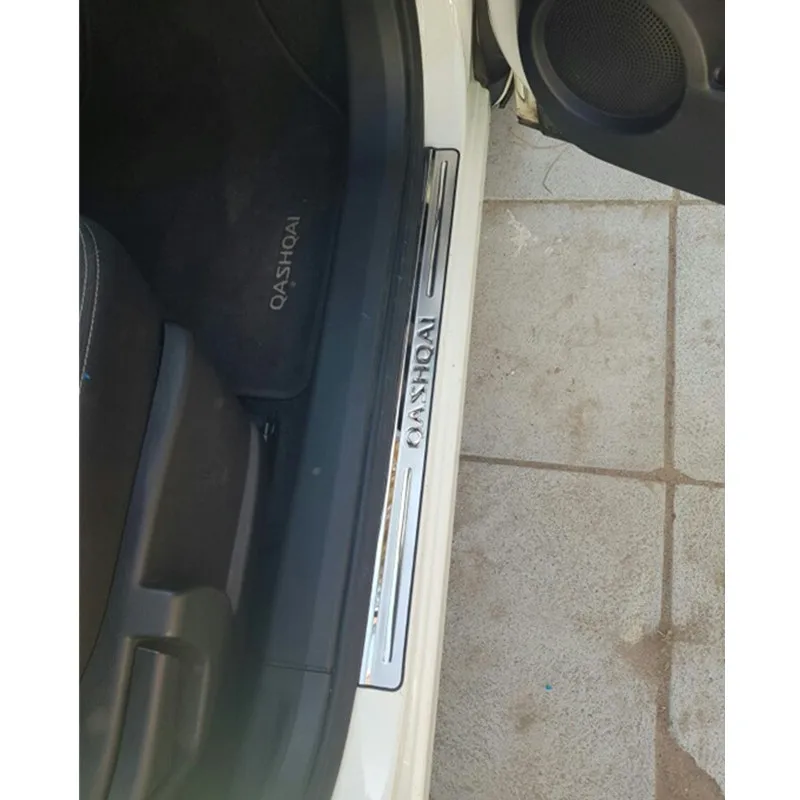 4 шт./лот автомобильные аксессуары Накладка на порог из нержавеющей стали для Nissan