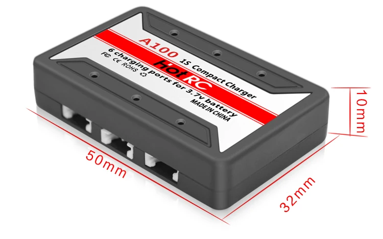 HotRc A100 6 в 1 3 7 Lipo зарядное устройство для Hubsan X4 Q4 H107L H107C WLtoys JJCR UDI|Детали и