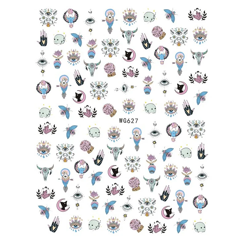 10PCS Brand Snake Sun Eagle Nail Art Sticker Color Eye of the World Nail Art Decoration Repair Decal Slider 10PCS Brand Snake Sun Eagle Nail Art Sticker Color Eye of the World Nail Art Decoration Repair Decal Slider