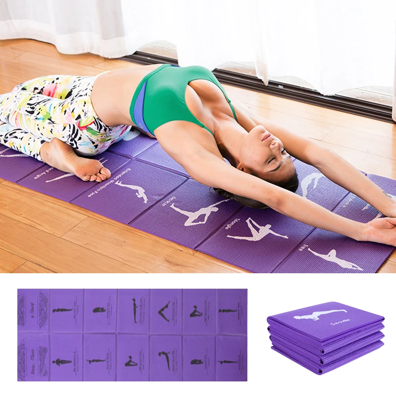 Esterilla plegable antideslizante para de espuma de PVC de 5MM de grosor, cómoda, para Pilates, ejercicio, gimnasio, portátil, plegable para gimnasia|Esterillas de yoga| - AliExpress