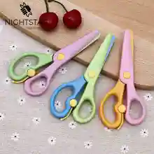2 шт Пластиковые Ножницы DIY Скрапбукинг фото цвета Ножницы Бумага школьная закрепленная Детская безопасность ножницы/случайный цвет
