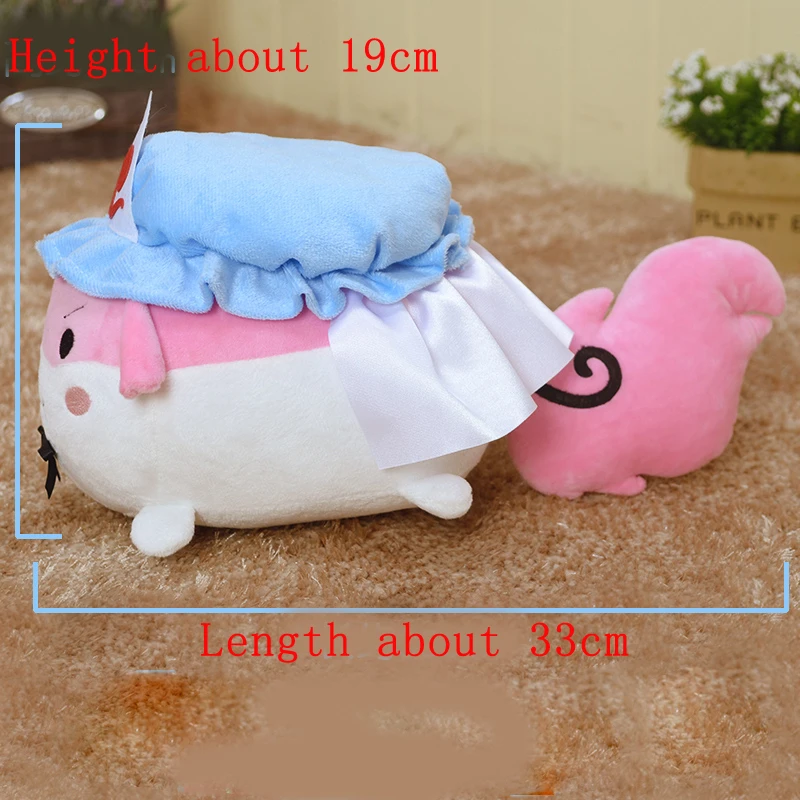 Cartoon Pink Handmade Plush Doll Toy Stuffed Anime TouHou Project Saigyouji Yuyuko Cosplay Accessories Decor Girl New Gifts