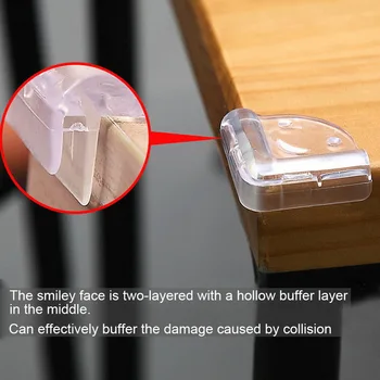 

10pcs Smile Child Baby Safety Silicone Protector Table Corner Edge Protection Cover Children Anticollision Edge & Guards