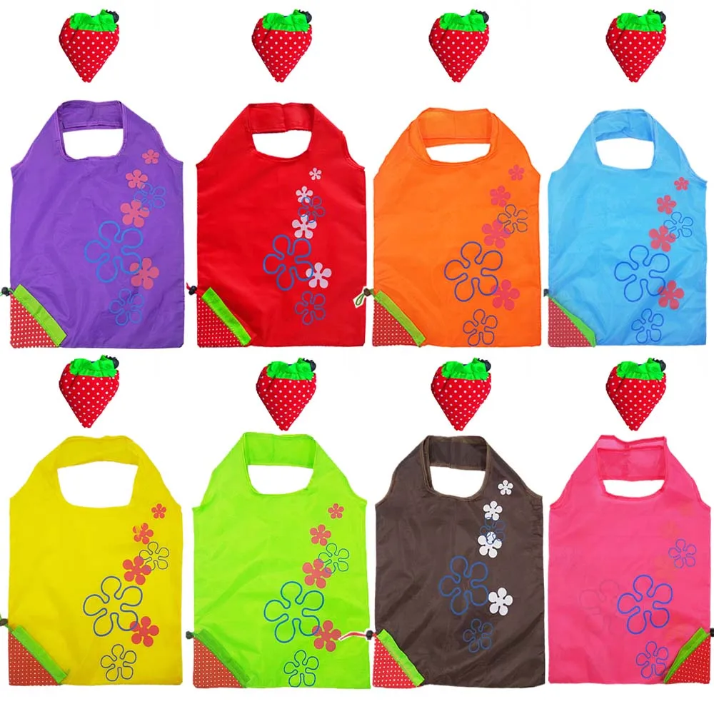 Складная сумка в виде клубники нейлоновая для покупок складная многоразовая