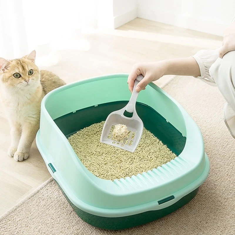 

Cat Litter Box Big Sandbox High Fence Semi Enclosed Cat Litter Box Deodorant Splash Proof Kitten Toilet Training Cats Supplies D